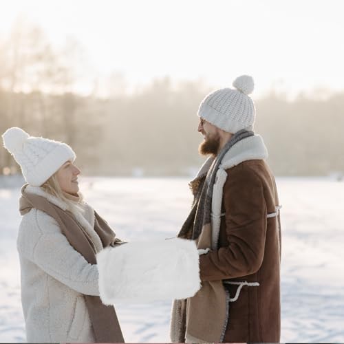 Manguito de piel sintética para manos de mujer en bodas y eventos de invierno 7
