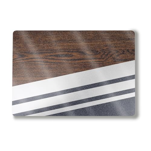 Glossy Glitter Laptop Skin Compatible with Alienware M18 R2 (2024) - Wood Formal - Premium 3M Vinyl Protective Wrap Decal Cover - Easy to Apply | Crafted in The USA by MightySkins