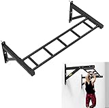 Barra de dominadas portátil Barra de dominadas de Acero montada en la Pared, Soporte Triangular y fácil de Instalar, para Equipos de Ejercicios en el hogar para Hombres y Mujeres, Carga 200