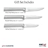 Rada Cutlery 3-Piece Paring Knife Galore Knife Gift Set , Silver Handles