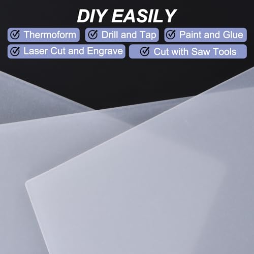Image of PATIKIL 20Pcs 6.6x5.9 Acrylic Sheet Clear Blank Cast for LED Light Base, 2mm /0.08 inch Thick Square Transparent Panel Board with Film for Table DIY Display Project