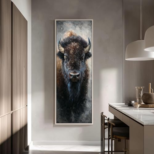 Tableau vertical bison pour habiller un grand mur vide - 3