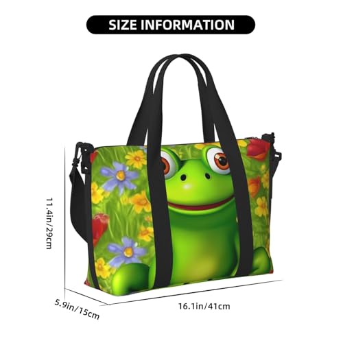 Travel Duffel Bags Personal Item Bag Carry on Luggage Bag Training Handbag Lightweight Waterproof Sports Gym Bag frog Weekender Bag for Women Men2