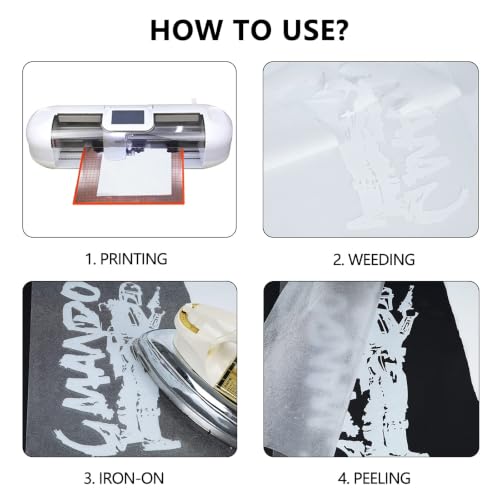 Image of guangyintong Glitter Heat Transfer Vinyl 12 inch x 25ft White Iron on Vinyl | Glitter HTV Vinyl Rolls for All Cutter Machine & for T Shirts - Easy to Cut & Weed for Heat Transfer Design