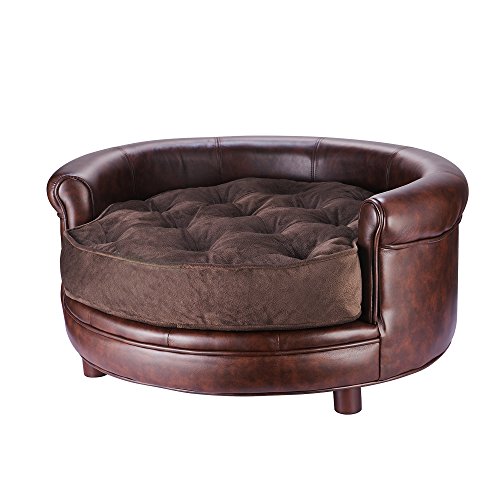 genuine leather dog bed