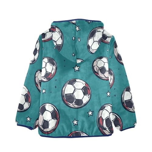 Ball and Star Girls Fleece Jacket Girls Fall Jacket Girls Zip Up Hoodie Girls Sherpa Jacket 2-10T2