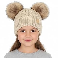 Beige - Faux Fur Pom