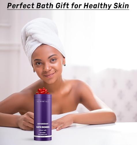 Antioxidant Acai Berry Bath Bombs Blueberry Fig Large Luxury Bubble Bath Bomb Set for Girls Cleanse & Detox Bathbombs Fizzies Relaxation Spa self Care Stress Relief Gifts for Women Stocking Stuffers - Image 5