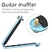 Musiin Guitar Silencer, Muffler, String Mute Accessory - Home Practical Guitar Mute Accessory for Acoustic & Folk Guitars, Training Tool with Instrument Accessories (Blue)