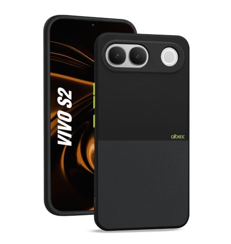 Image of AIBEX Premium Back Cover Case Compatible for Vivo S2 5G | Scratch & Drop Tested Shockproof Matte Texture Case with Soft Microfibre Lining | Slim Fit Cover Anti-Scratch - Black