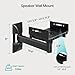 PEGZONE Adjustable Speaker Wall Mounts, 55 lbs Capacity, Dual Speaker Wall Stands for Most Bookshelf Speakers, Fits Speakers with Widths Ranging from 5.1” to 11.2”,Black, 1 Pair