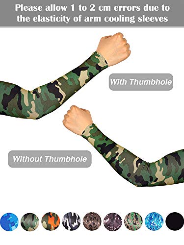 Boao 10 Pairs Cooling Arm Sleeves UV Protection Cover Sleeves Unisex Ice Silk Arm Sleeves for Running Cycling Driving Outdoor Sports4