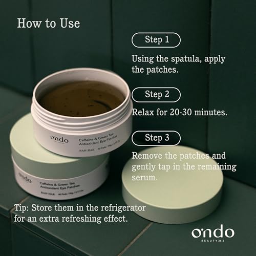 ONDO Beauty 36.5 Caffeine & Green Tea Antioxidant Eye Patches, 60 pcs — view 6