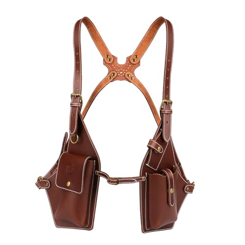 TOURBN - Sac à bandoulière sous le bras en cuir véritable, sac à main antivol avec harnais pour téléphone pour voyage en plein air