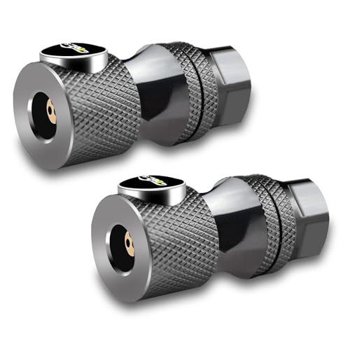 GODESON Locking Air Chuck - Patented Design, 200 PSI, Solid Brass Construction(200PSI), Quick Release for Tires, Close Flow 1/4