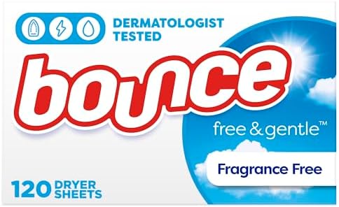 Bounce Fabric Softener Dryer Sheets, Gentle, 120 Count
