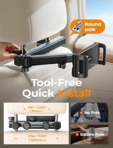 Image of LISEN iPad Holder for Car Tablet Mount, Road Trip Essentials Kids Back Seat