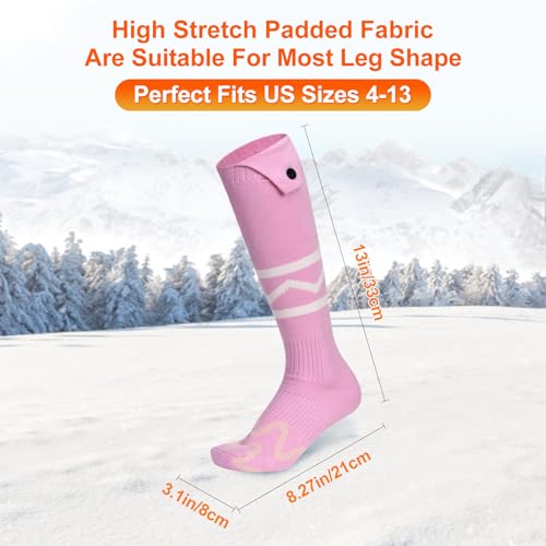 Heated Socks for Men Women with App Control, 8000mAh Battery Rechargeable, Electric Heating Warm Socks,360° Heating Warmth, Heated Toe Design, Foot Warmer for Skiing,Hiking, Hunting4