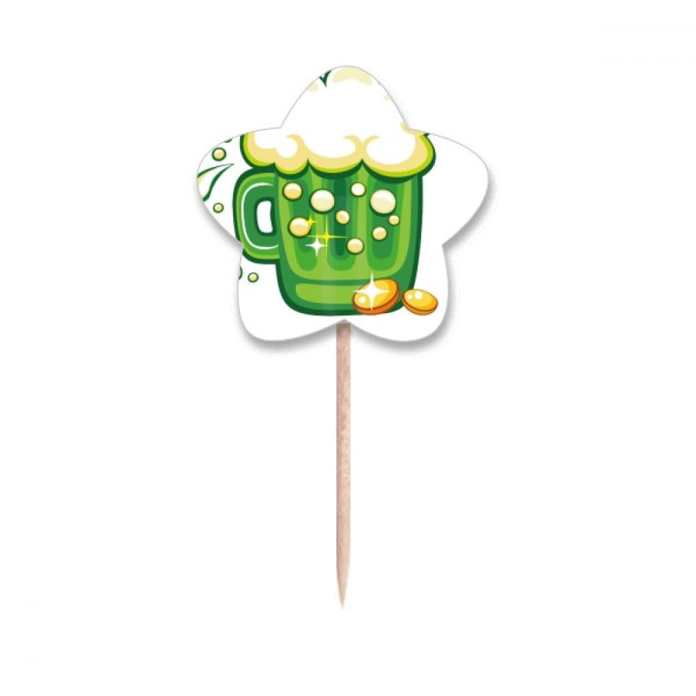 Cure-dents bière irlandaise et trèfle : lot de 4 piques originaux à offrir pour la Saint-Patrick