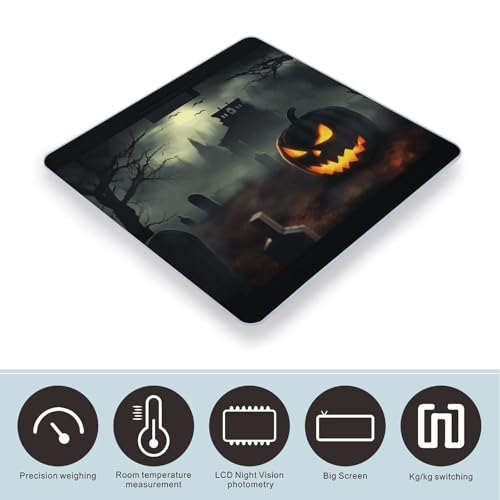 Báscula digital Halloween Horror para baño 400 lb miniatura 3