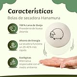 Bolas de lana para secadora Hanamura – Set de 6 pelotas...