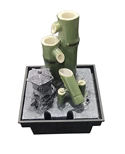 Image of GTC Designer Polyresin Tabletop Decorative Home Decor Water Fountain Waterfall Showpiece for Home Outdoor Garden Decoration House (G 9071)