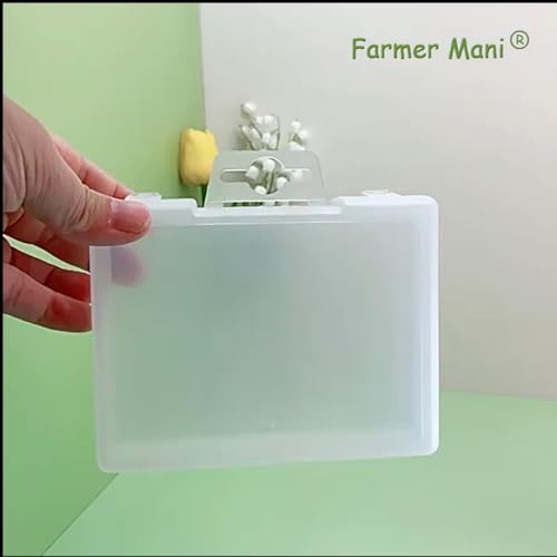 Image of 2 Pack Rectangle Plastic Frosted Storage Containers Box(5.2 x 4.02 x 1.3 inch), Polypropylene Box with Hinged Lid for Beads, Coins, Safety Pins and Learning Supplies,Screws,Drills,Battery
