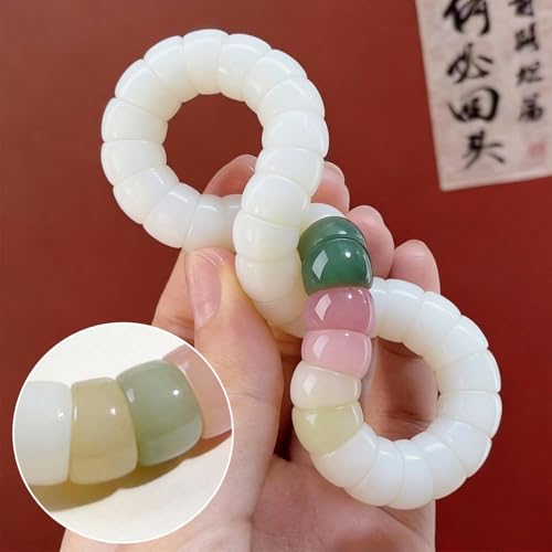 Image of Natural Bodhi Seed Bracelets Anxiety Fidget Bracelets Anxiety Relief Items Protection Healing Stretch Bodhi Fidget Bracelet for Women Men