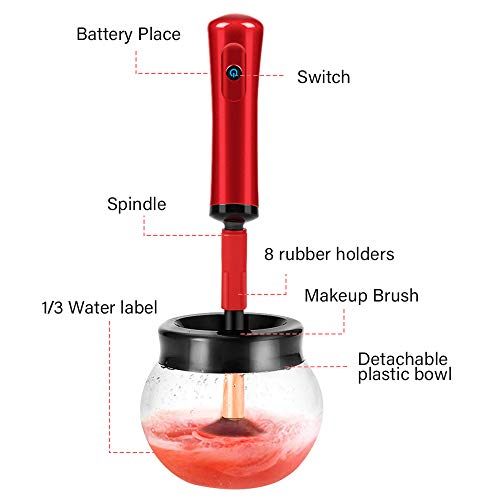 image for Mixigoo Makeup Brush Cleaner Dryer - Electric Spinner Cleaner Super Fa