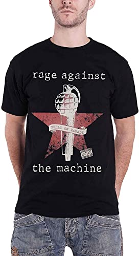 Rage Against The Machine Mens T Shirt Black Bulls On Parade Band Logo (XX-Large)