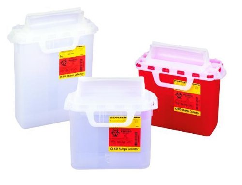 Patient Room Sharps Collectors with Counterbalanced Doors 3 gal/Next Generation/Red