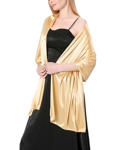 Atxnn Chal Mujer Seda Satén Bufanda Elegante para Boda...