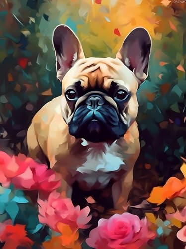 Peinture diamant bouledogue français carlin broderie diamant 5D adulte perle ronde