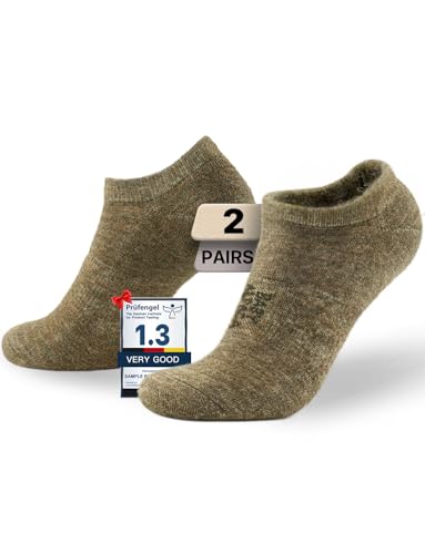 Image of Juclise Alpaca Wool Lightweight No Show Hiking Socks Breathable Moisture Wicking Cushioned Anti Blister Merino Outdoors