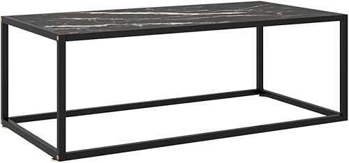 Miniatura 27 de Mesa de centro, mesa de centro industrial, mesa de centro moderna de mediados de siglo, mesa central para sala de estar, mesa de cóctel, mesa Negro