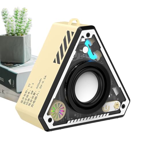 Genérico Altavoz Portátil - Bocina Pequeña Inalámbrica a Pilas Recargables,Altavoz Portátil con Amplificador de Graves y Sonido Estéreo Recargable para Playa, Camping y Ducha