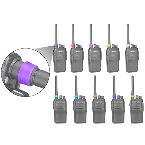 Image of Retevis RT22 /H-777 Two Way Radio Antenna Rubber Ring Color Bands, 10 Pack