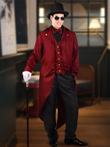 Ruodon RD0492 Mens Halloween Medieval Vintage Tailcoat Jacket Costumes Set Renaissance Steampunk Gothic Frock Coat Costume Cosplay thumb #6