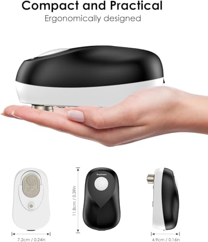Miniatura 4 de Hoyiours Abrelatas Eléctrico Smooth One-Touch, Abridor Be Latas Electrico Con Apertura Y Parada Inteligente De Un Solo Toque, Gadget De Cocina Para Chefs, 4 Pilas Aa Negro