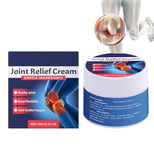 Joint Relief Cream Pflege für Gelenke, Soothing Joint Cream mit Pfefferminzöl, Tragbare Gelenk Creme für Nacken, Knees, Taille, Rücken, Hände, Füße, Reisefreundlich