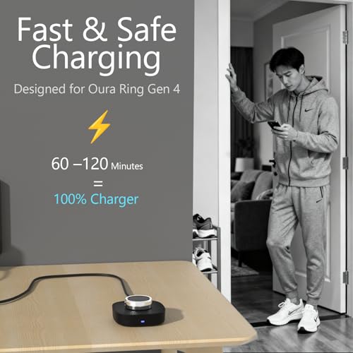 Chargeur pour Oura Ring 4 taille 11 avec socle et câble USB C - 2