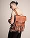 Volksy Bags Genuine Leather Backpack for Men, 15 Inch Laptop Bag, Leather Travel Backpack for Women, Vintage Designer Bookbag, Medieval Art Rucksack for College, Work & Hiking - Brown