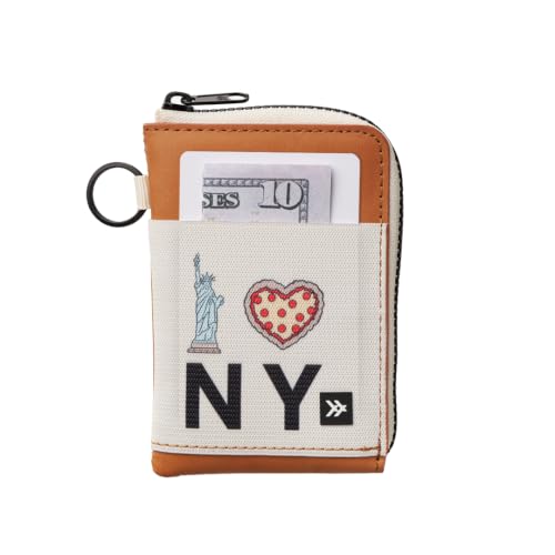 Thread Wallets RFID Blocking Leather Zip Wallet with Card Holder for Men and Women (New York)
