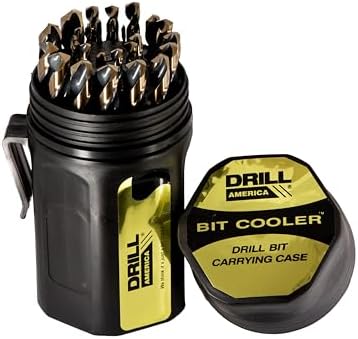 Drill America - KFD29J-PC 29 Piece Heavy Duty High Speed Steel Drill Bit Set with Black and Gold Finish in Round Case (1/16" - 1/2" x 64ths), KFD Series