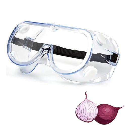 ABLUKA Safety Goggles for Onion Cutting Kitchen Labs Science Class, Indirectly Vented Goggles with Double Sides Anti Fog Lens, Industrial Grade Universal Goggles for Women Men Kids