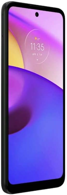 Rear view of Motorola Moto E40 showing the triple camera system and fingerprint sensor.