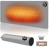 Heated Desk Pad,Heated Mouse Pad 5 Heating Levels & 3 Hours Auto Shut-Off Waterproof PU,Heated Desk Mat – 31.5 x 13 inch for Office,Gaming,Foot Warmer(Grey)