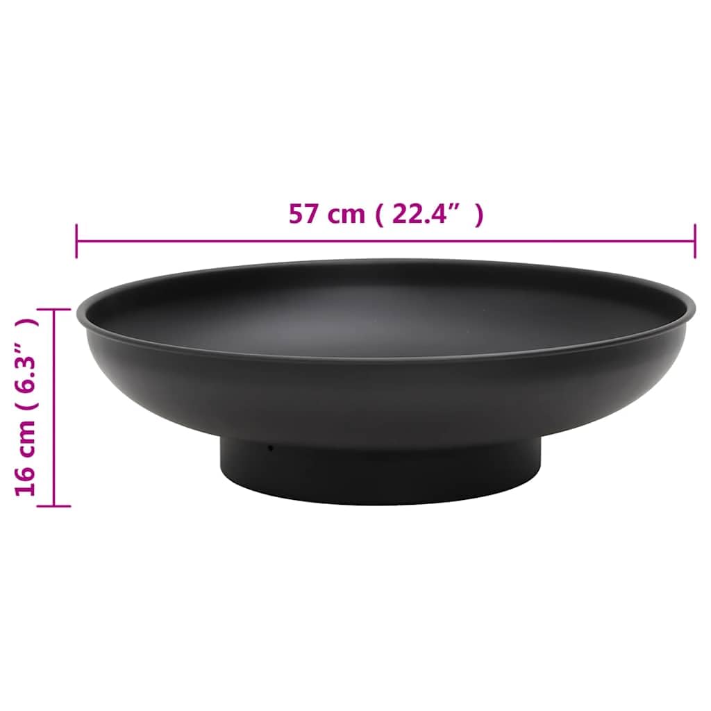 Brasero de Acero 57 cm, Casa y jardín Chimeneas, Negro, 3.88kg