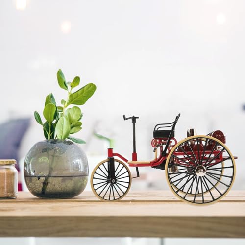 Triciclo vintage de aleación miniatura 1:12 hecho a mano 4