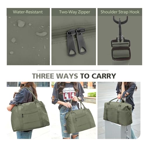 Image of Travel Duffle Bag, Waterproof Weekender Bag Carry On Tote Bags for Women, Travel Essentials Sport Gym Bag for Men, Hospital Bag for Labor and Delivery, Overnight Bag Luggage Bag with Trolley Sleeve